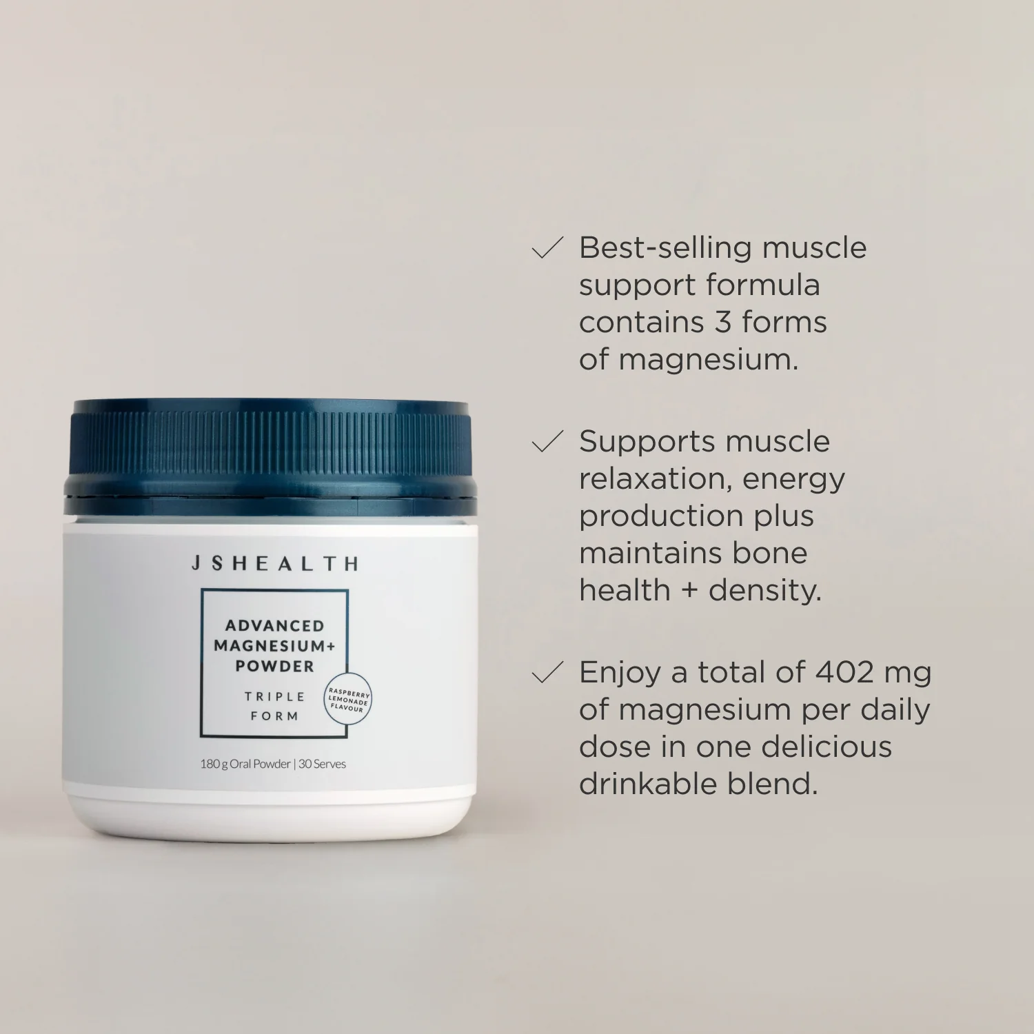 Advanced Magnesium+ Powder - Raspberry Lemonade - Image 3