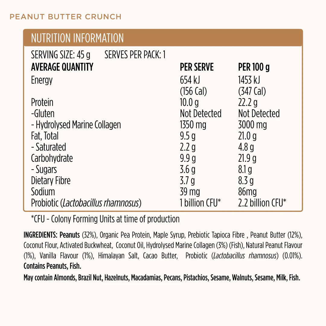 Nourish + Glow Beauty Bar - Peanut Butter Crunch - Image 4