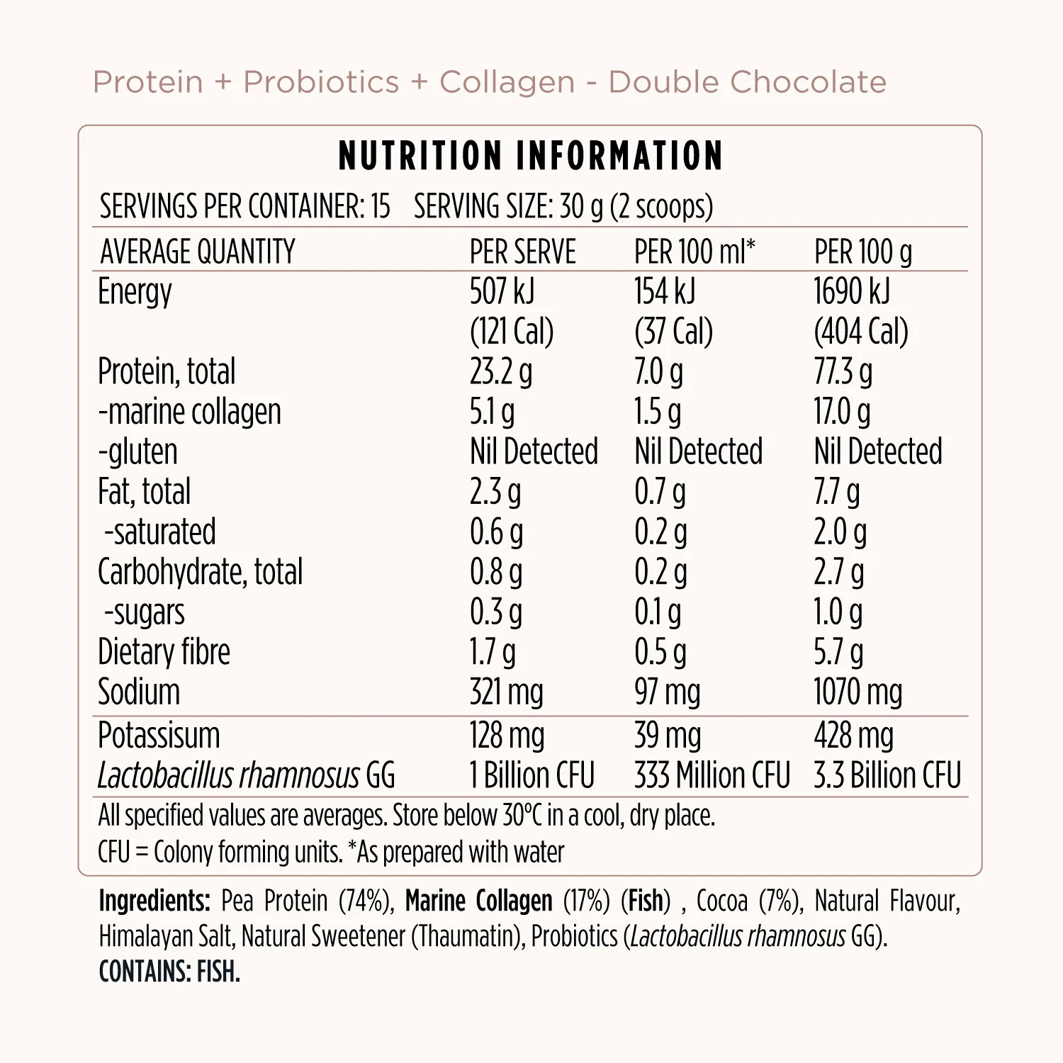 Protein + Probiotics + Collagen - Double Chocolate - Image 3