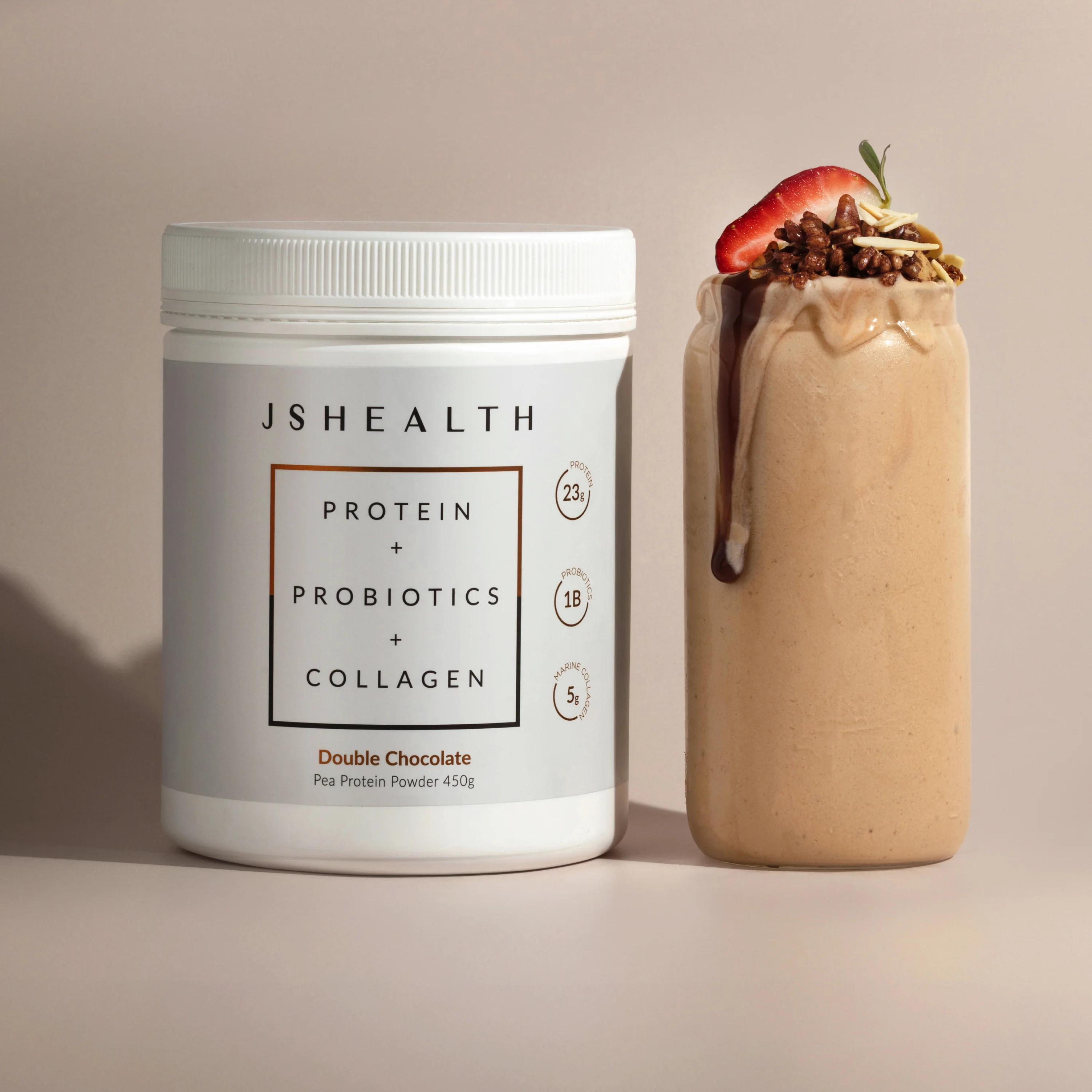 Protein + Probiotics + Collagen - Double Chocolate - Image 4